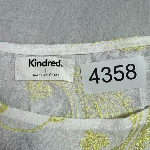 Anthropologie Kindred Top Women's Size Large Embroidered Floral Paisley - Picture 6 of 7